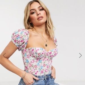 ASOS Bustier Floral Top 34D